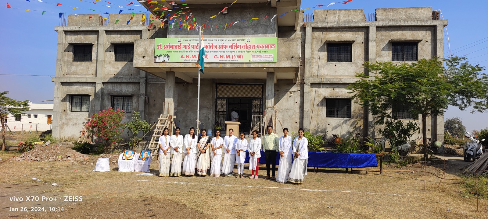 Students at campus activity